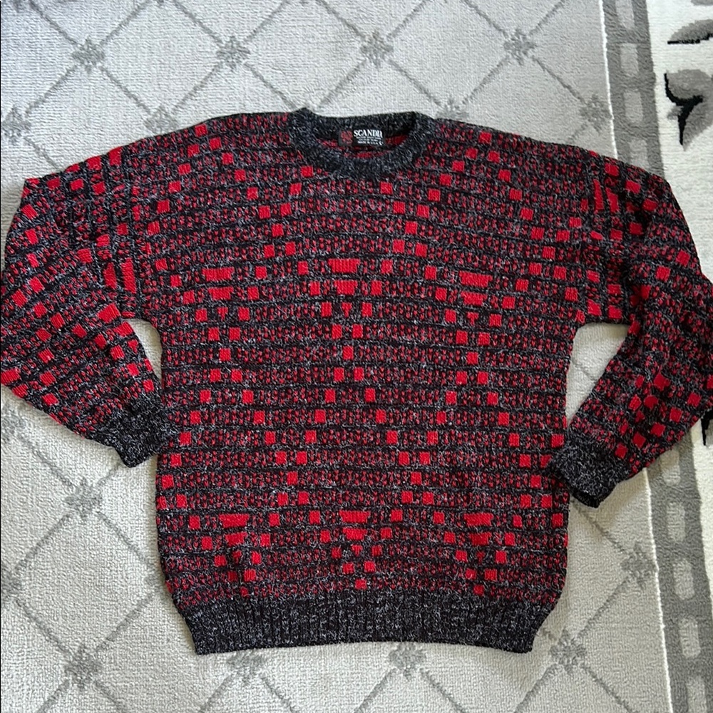 Vintage Scandia Wool Crewneck Sweater Made in the USA
